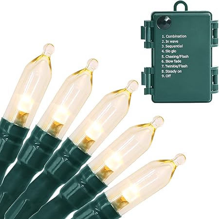 Battery operated outdoor lights with timer