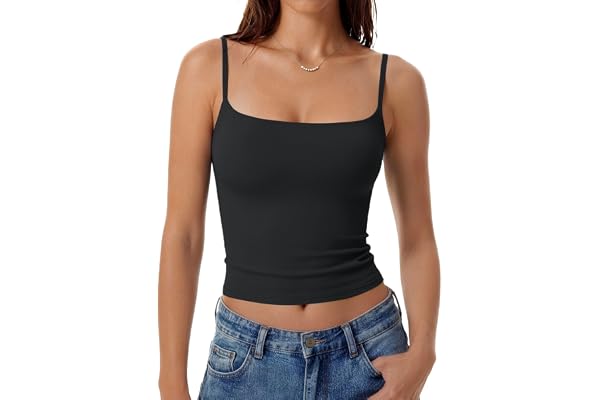 Avidlove Tank Tops for Women Square Neck Spaghetti Strap Double Lined Y2K Going Out Camisole Top Cute Summer Trendy Outfits