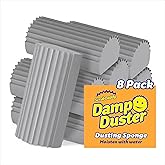 Scrub Daddy Damp Duster Dusting Sponges (8 Count) - Dust Remover for Household Cleaning - Duster for Vents, Railings & Blinds