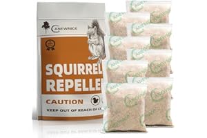 ANEWNICE Squirrel Repellent Outdoor, Mouse Rodent Repellent for Car Engines 8P, Natural Squirrel Repellent for Bird Feeders/Garden/Attic,Ultra Powerful Chipmunk Repellent,Keep Squirrel Away for Plants