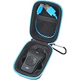 Carrying Case for Noxgear 39g Wearable Bluetooth Clip Speaker, Magnetic Clip-On Wireless Portable Speakers Mini Travel Storage Holder Box with Pocket for Cables, Carabiner, Black-Bag Only (Black)