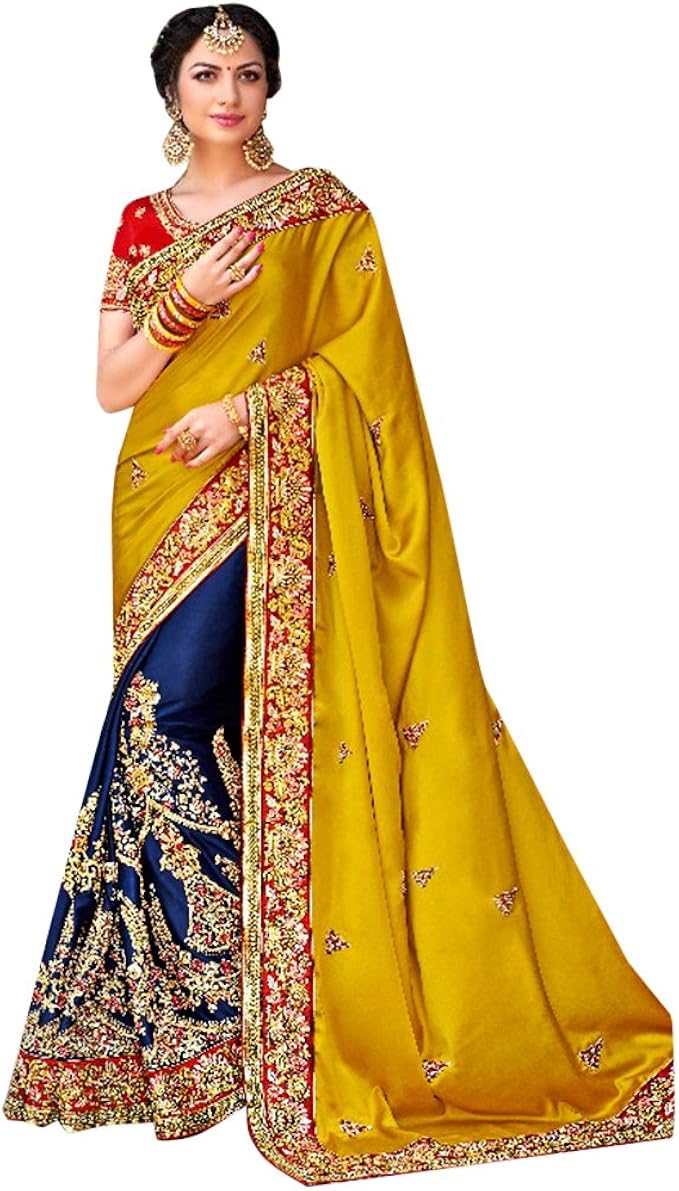 Ethnic Emporium Matrimonio Etnico Indiano Seta Saree Donna Tradizionale Abito Da Sposa Partywear Richlook Indiano Sari Jari Latest 760 Amazon It Abbigliamento