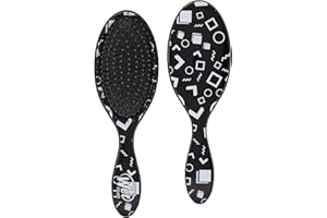 Wet Brush Original Detangler Hair Brush, Hipster Sketch - Ultra-Soft IntelliFlex Bristles - Detangling Brush Glide Through Tangles With Ease For All Hair Types - For Women, Men, Wet & Dry Hair