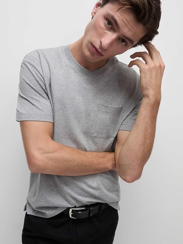 Hemd Regular Fit Grau Meliert L