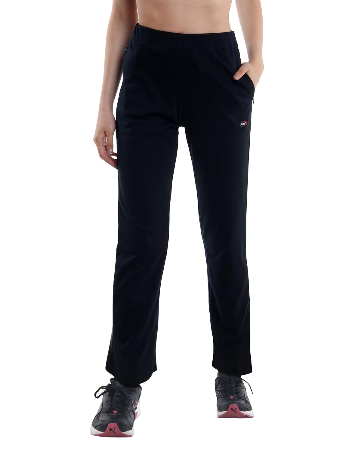 berge' ladies track pant knits navy comfort fit