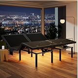 Marsail NS0 Split King Adjustable Bed Base,Smart Dual Motor Frame, Zero Gravity, Anti-Snore, Wireless Remote, 4 USB Ports & Under Bed Lighting, Quick 3-Min Setup