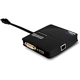 Plugable USB 3.0 Dual-Head Graphics and Gigabit Ethernet Adapter (HDMI up to 2560x1440 and DVI / VGA 1920x1200. Supports Windows 10, 8.1, 7, XP)