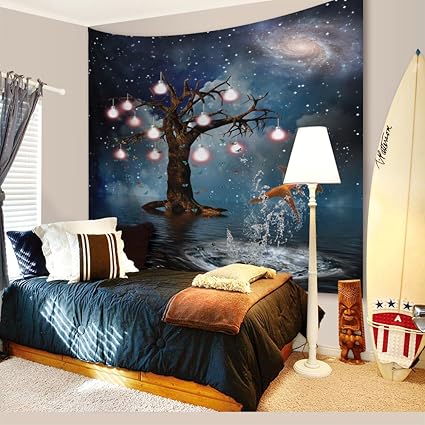 Christmas Decorations Tapestry Wall Hanging By Imei 3d Santa Claus Print Fabric Holiday Wall Art Hanging For Living Room Office Dorm And Bedroom 90