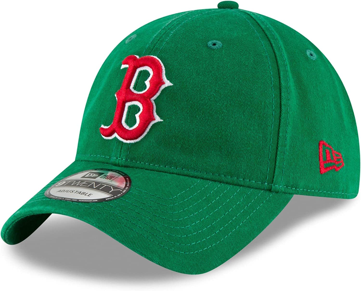New Era MLB Core Classic 9TWENTY Adjustable Hat Cap One Size Fits All (Boston Red Sox Kelly Green) Image