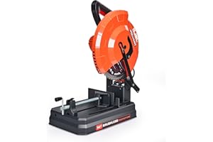 DJBL 14" 3500w Brushless Cold Cut Saw,Dry Cut Saw Cutting Speeds Changeable,Brushless Motor Metal Cut Chop Saw with 66 Teeth 