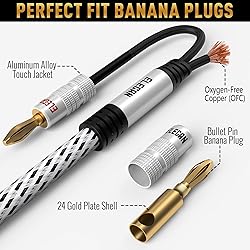 Elecan 14 AWG Speaker Cable Wire 4 Feet with