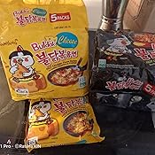 Nouilles Coréennes Samyang Hot Chicken Buldak - Saveur Fromage - Très épicées - Lot De 5 Paquets
