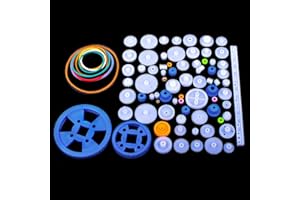 QUIMAT AUKUYEE 80Pcs Plastic Gear Kit Gearbox Motor Gear Set for DIY Car Robot QY16