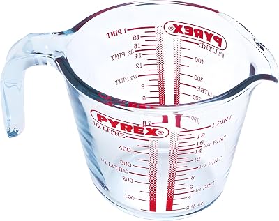 Pyrex Measuring Jug 500ml 568ml 20oz Glass with Handle P586