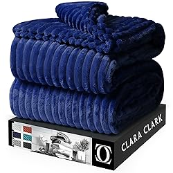 Clara Clark Cut Plush Fleece Throw Blanket - Twin