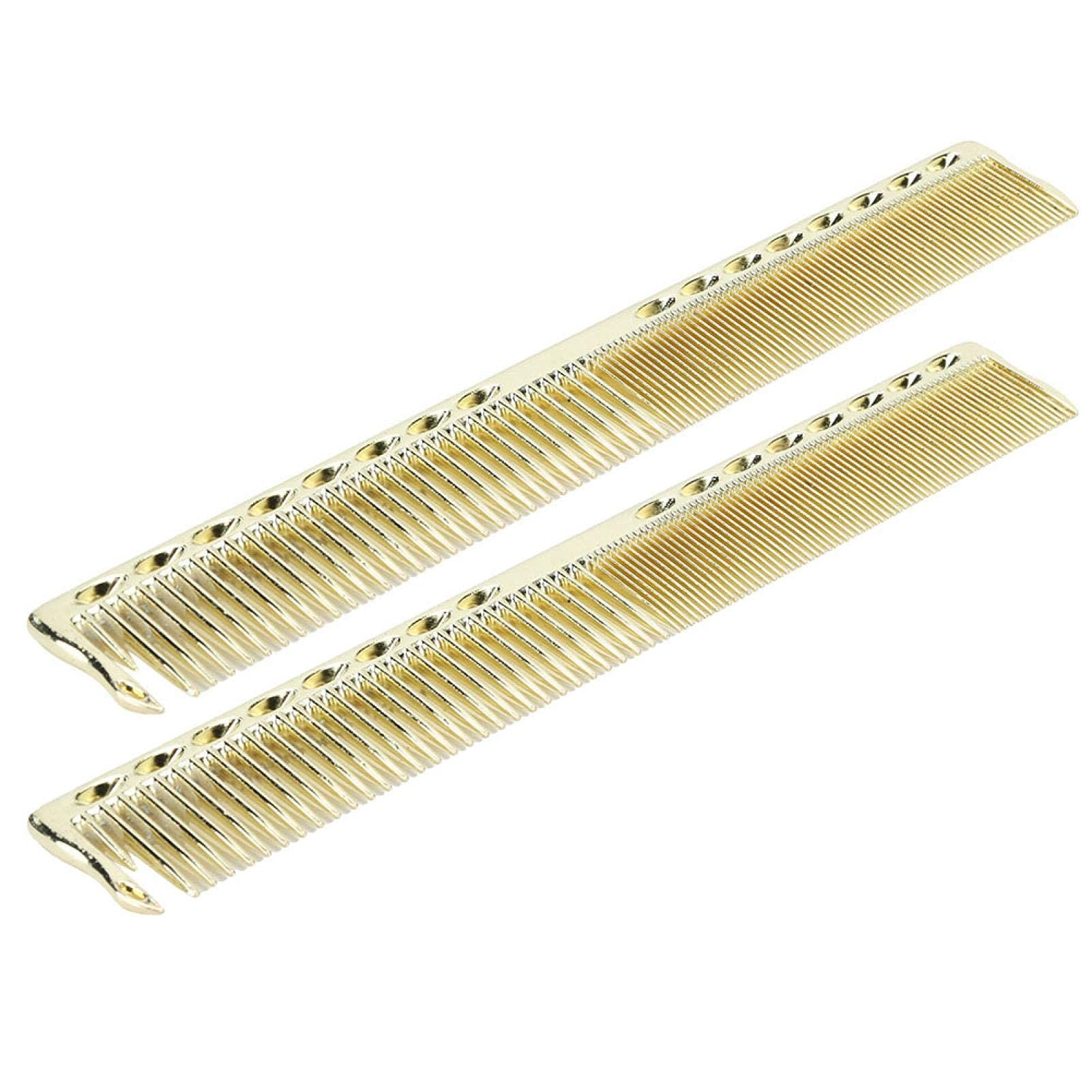 Professional Hair Combs, Fine Cutting Comb Anti Static Hairdressing Comb Fine and Wide Tooth Styling Haircomb for Men and Women(Gold)