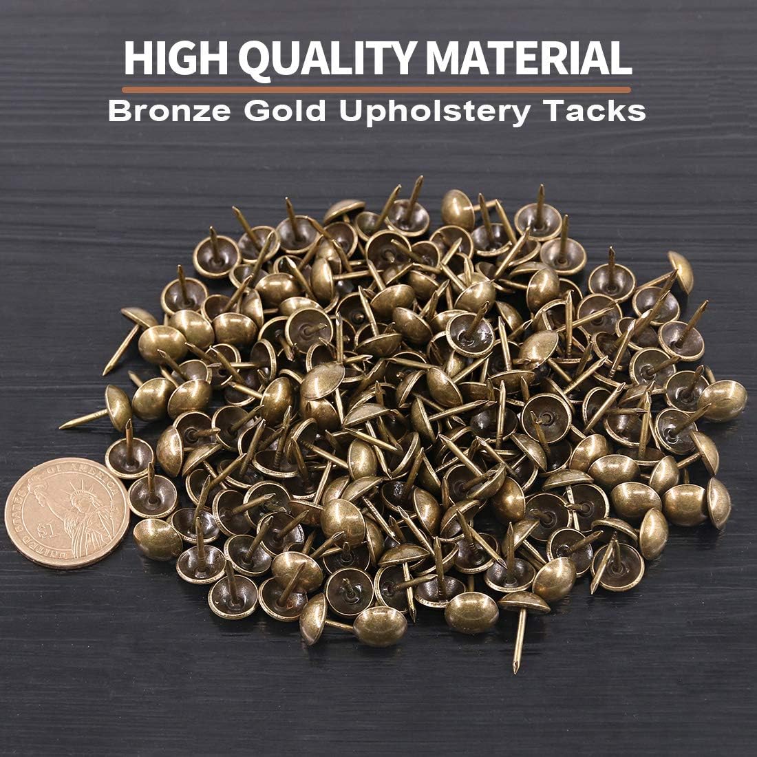 Keadic 300pcs 7 16 In Diameter Antique Upholstery Tacks