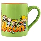 Silver Buffalo NI121532 Nickelodeon 90’s Logo and Characters Ceramic Mug, 14 oz, Multicolor
