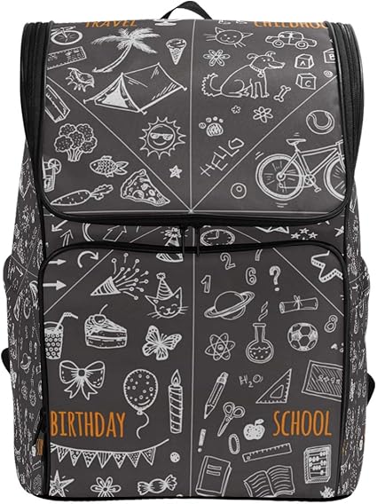 Amazon Nikivivi リュック 大容量 レディース メンズ 旅行 大きめ リュックサック メガ落書きデザイン要素ベクトルセット 可愛い カレッジバックパック おしゃれ 通勤 通学 Pc 登山 かわいい 軽量 多機能 出張 高校生 男女兼用 Nikivivi Pcバッグ ケース