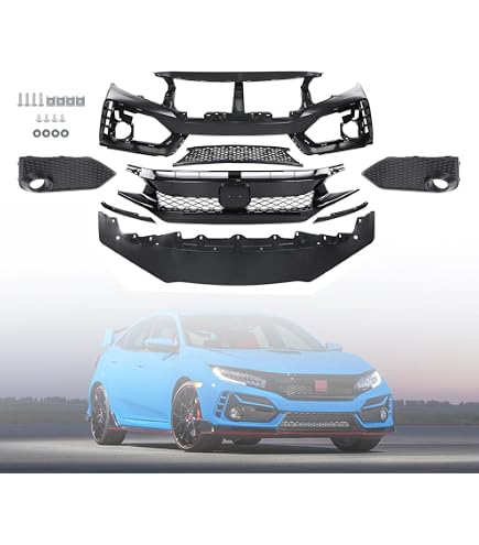 Honda Civic 外装パーツセット Amazon.com: ZL1 Addons Front & Rear Standard Rock Guards