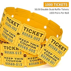 L LIKED Raffle Tickets Double Rolls 1000 per Roll