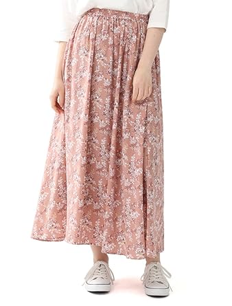 50 マキシスカート ピンク 最高の花の画像