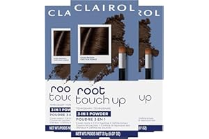 Clairol Root Touch-Up Temporary Concealing Powder, Dark Brown Hair Color | Ammonia-Free | Instantly Cover Roots + Define Eyeb