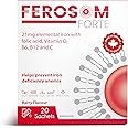 Ferosom Forte LCE Liposomal - 21g Elemental Iron Supplement with Vitamin B12, B6, D, C - High Absorption Iron Powder Sachet S