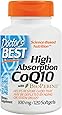 Doctor's Best High Absorption CoQ10 with BioPerine, Gluten Free, Naturally Fermented, Heart Health, Energy Production,100 mg 120 Softgels