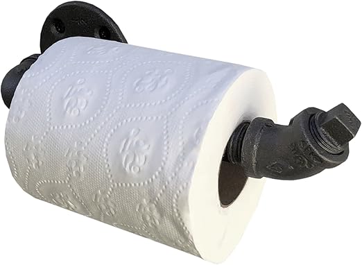 Amazon Com Diy Cartel Industrial Pipe Toilet Paper Holder Black