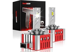 Torchbeam D1S/D1R HID Bulbs, 30000 Lumens 66144 66140 85140 85415 Bulbs for HID Assembly Xenon Bulbs Replacement, 6500K 45W X