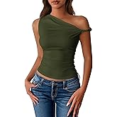 BTFBM Off The Shoulder Tops for Women 2026 Cute Summer Casual Sleeveless Slim Fit y2k Spring Outfits Going Out Tank Top