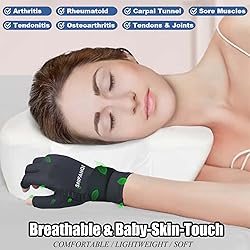 2 Pairs Copper Arthritis Compression Gloves Women