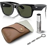 Ray-Ban RB0840S MEGA WAYFARER Square Shaped Sunglasses for Men & Women with Official RAYBAN Eyewear Kit