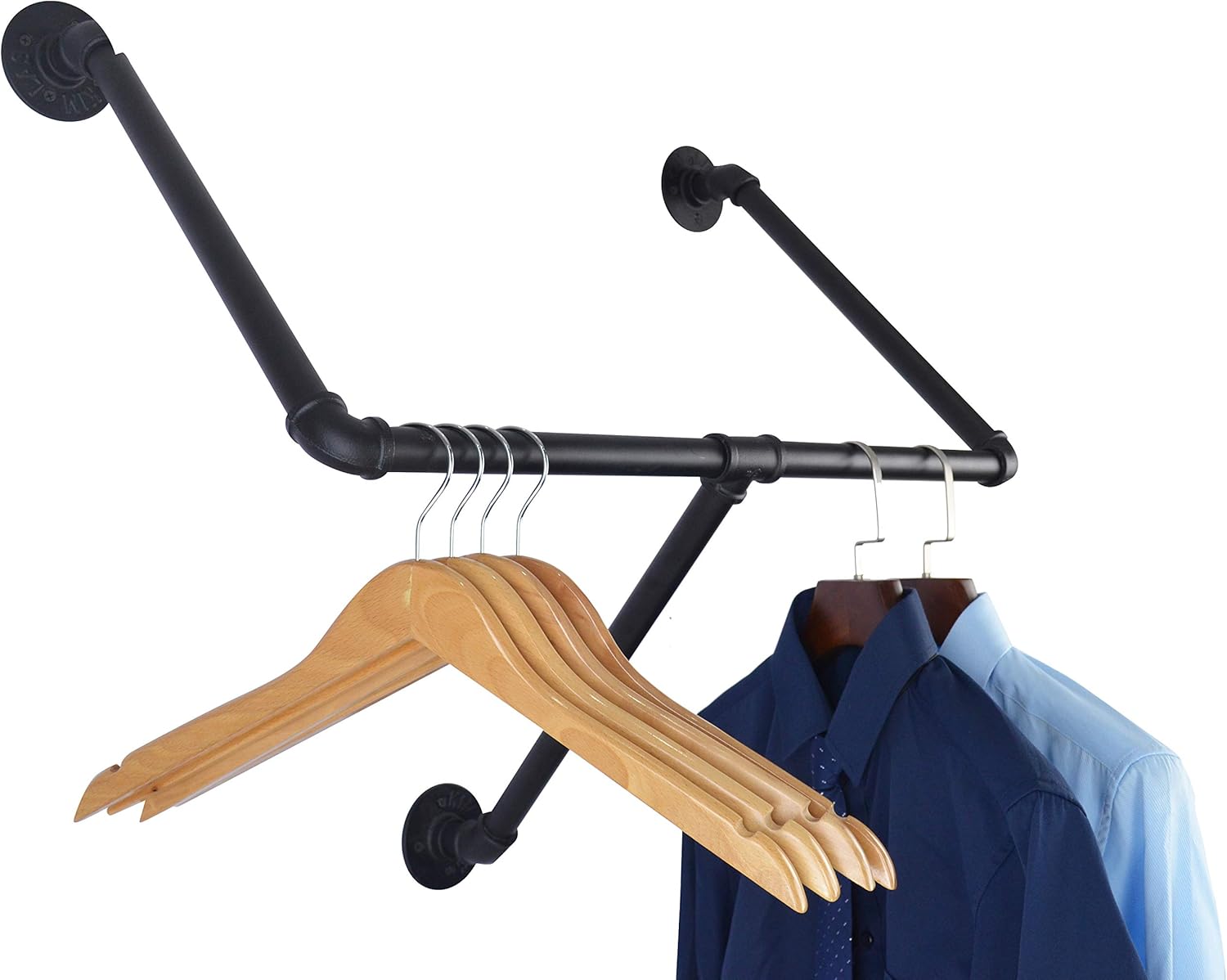 Best Mounted Hanger Style Coat Rack With Shelf 24 Inch Wide
