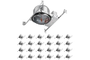 Anyhome 24 Pack 6 Inch Recessed Lighting Housing, 2024 Version IC Rated & Air Tight Can Light Housing New Construction, Recessed Retrofit Downlight Housing, TP24 Connector, ETL Listed