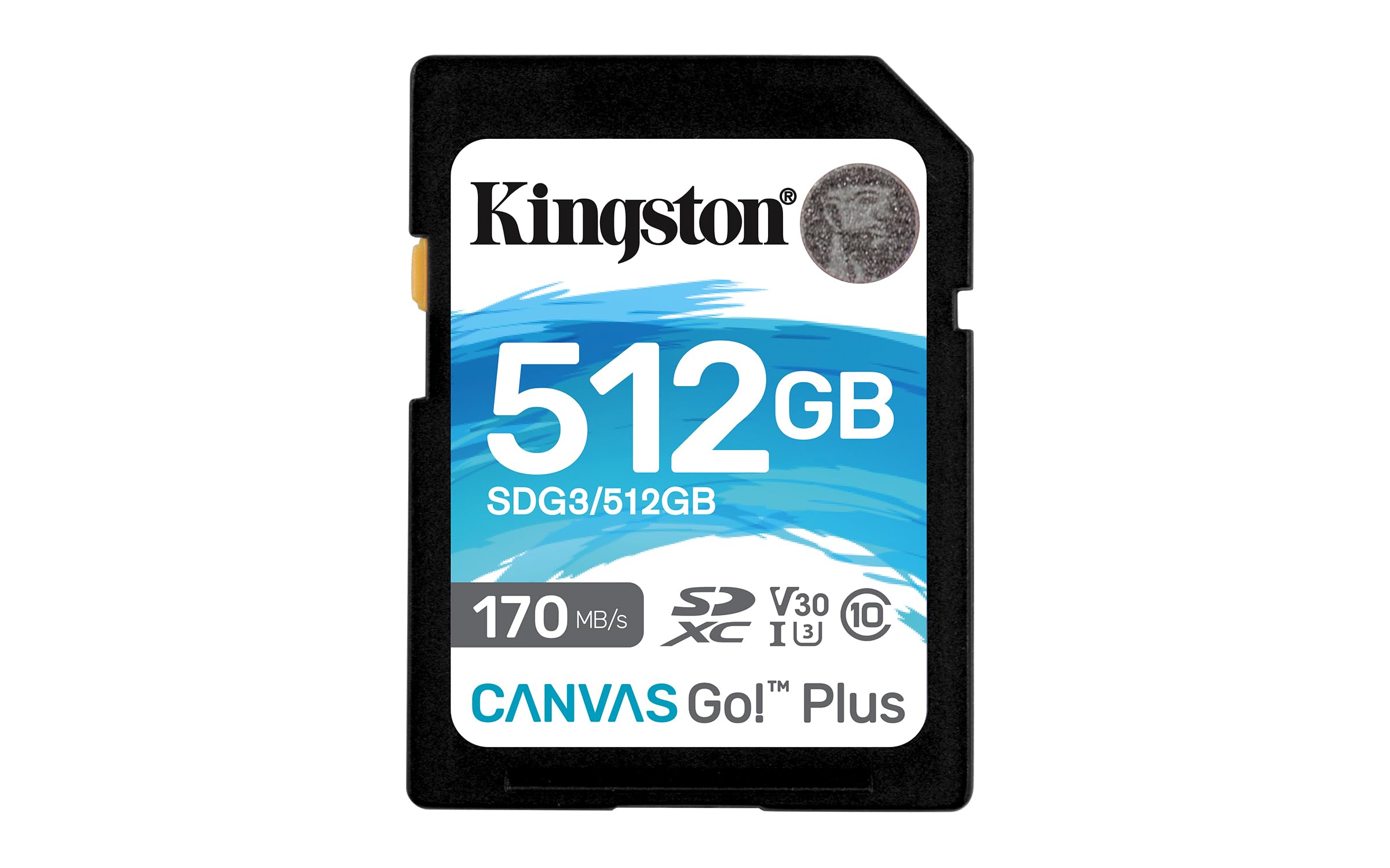 Kingston Canvas Go! Plus SD card 512GB SDXC 170R C10 UHS-I U3 V30