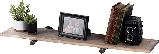 Amazon Com Rustic Industrial Pipe Brackets Floating Shelf By Pipe