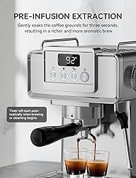 SUMSATY Espresso Machine 20 Bar With Milk