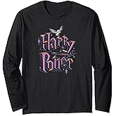 Amazon Essentials Harry Potter Multicolor Purple Logo Long Sleeve T-Shirt