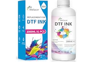 Welacer DTF Ink White 2000ml for I3200 XP600 R1390 L1800, ET-8550, ET-2850 XP-15000, R2400, L800, 1430, P400,P800,R2000, Heat