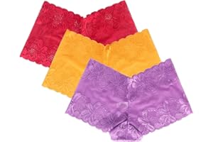 Women's Lace Panties with Mid-Waist Elastic Band Soft, Comfortable & Breathable Elegant and Sexy Design for Daily Wear