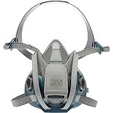 3M Rugged Comfort Quick Latch Half Facepiece Reusable Respirator 6502QL, NIOSH, Cool Flow Exhalation Valve, Bayonet Connection, Silicone Face Seal, for Gases, Vapors, Dust, Maintenance, Construction,M