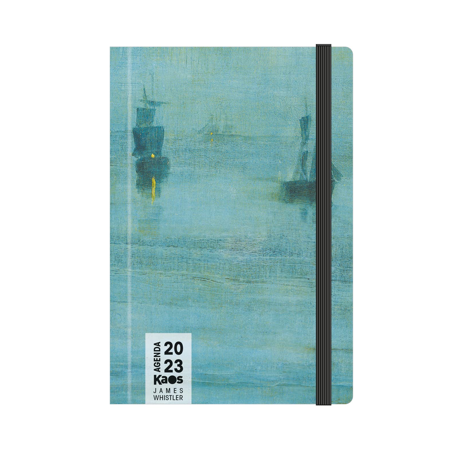 KAOS 2023 Weekly Planner 12 Months with Planner, Medium 13 x 21 cm, for Home, Office, School, University, Hard Cover, Flat Ribbon, Bookmark, Rounded Corners, Whistler, Night, P000580
