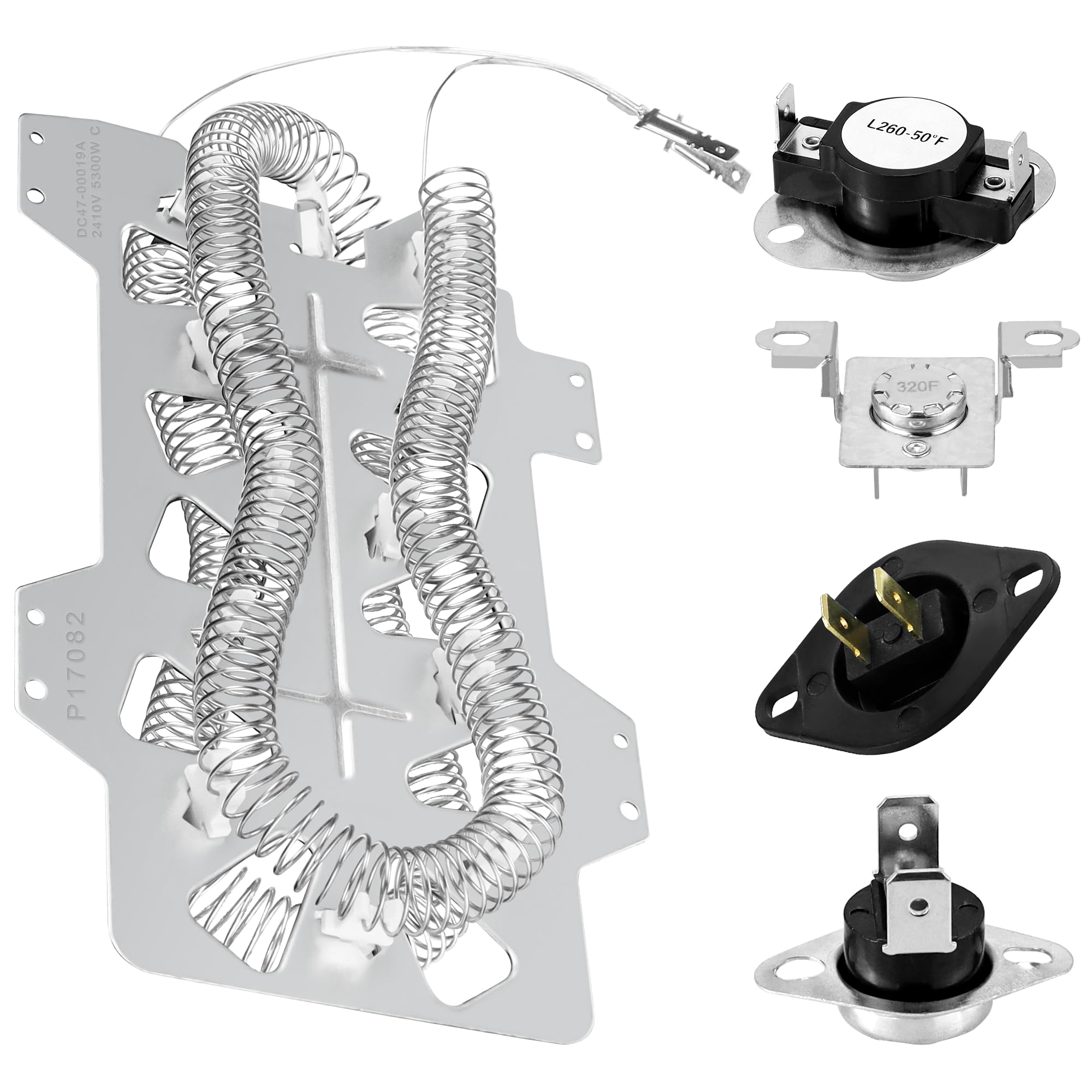 Photo 1 of Upgraded DVE45R6100W/A3 DVE45R6100C/A3 DVE45R6100P/A3 Dryer Heating Element Kit Compatible With Sam-sung DVE45T3200W/A3 DVE45T3400W/A3 DVE45T3400P/A3 DVE45T6000W/A3 DVE45T3400V/A3 by TOMOON