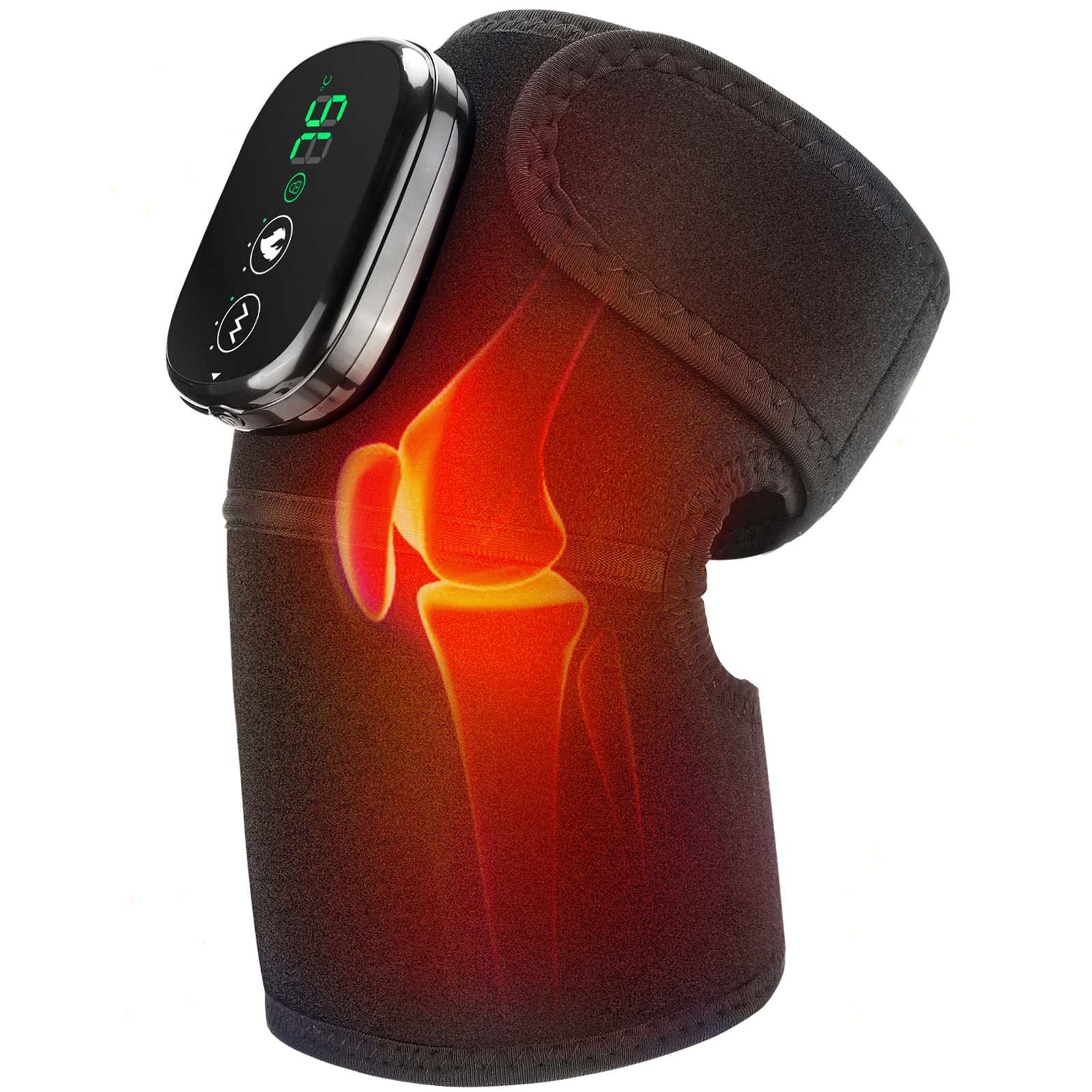 Photo 1 of MOAJAZA Knee Massager with Heat and Vibration, Heating Pad for Knee Shoulder Elbow, Heated Knee Brace for Arthritis with Massage