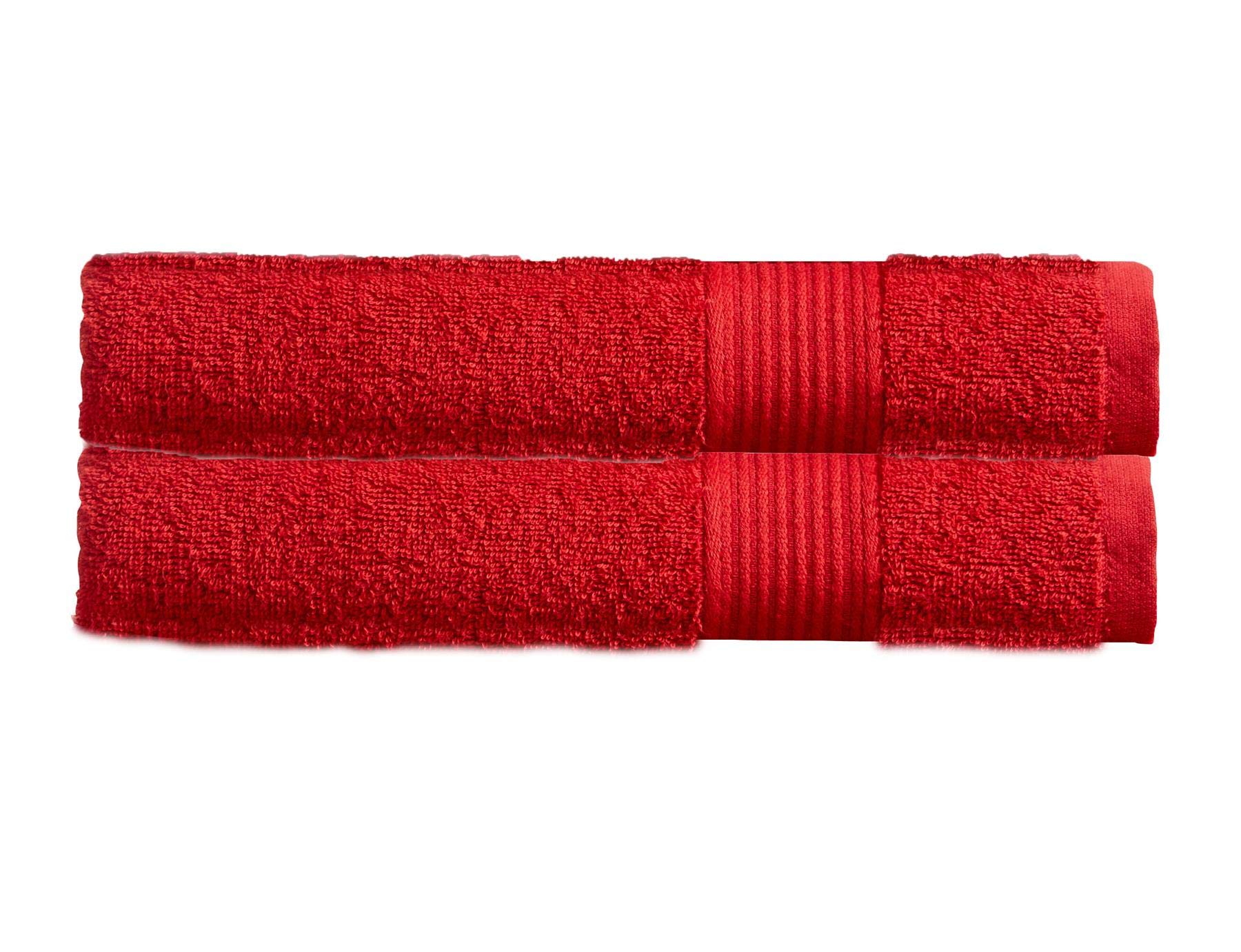 Olivia Rocco Egyptian Cotton Towels Home Bathroom Towel Set Bale Fade Resistant 500gsm Home Collection Bales Bath Sets, 2 Bath Towels Red — image 1