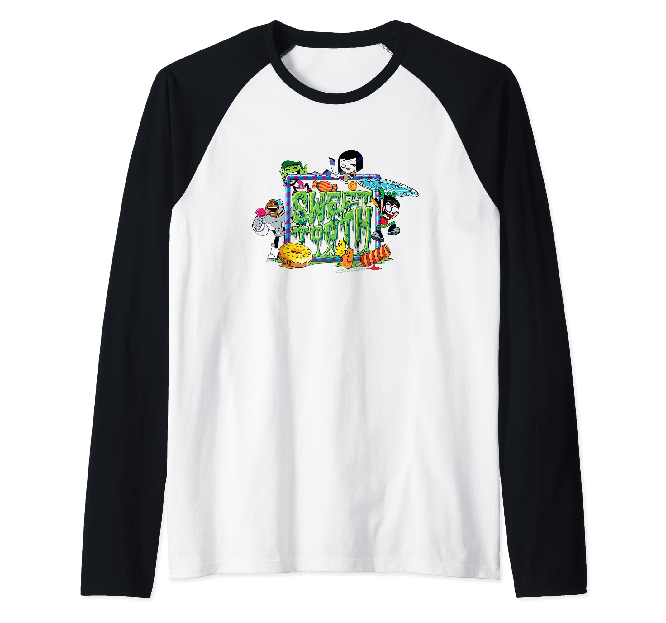 Teen Titans Go Sweet Tooth Raglan Baseball Tee