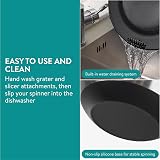 Navaris Salad Spinner with Lid Stainless Steel 5 Discs Colander Drying view 6