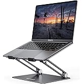 Lamicall Adjustable Laptop Stand, Portable Laptop Riser, Aluminum Laptop Stand for Desk Foldable, Ergonomic Computer Notebook